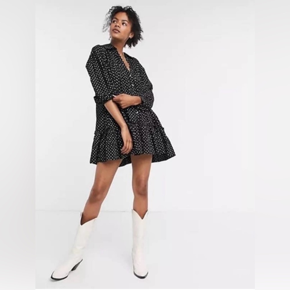 Free People Full Swing Oversized Mini Shirt Dress